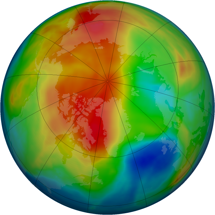 Arctic ozone map for 17 January 2006